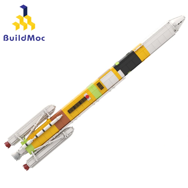 

BuildMoc Japanese Space Rocket H-IIA 1:110 Scale Building Block Model Set Outer Mission Satellite Launch Vehicle Brick Kid Toy