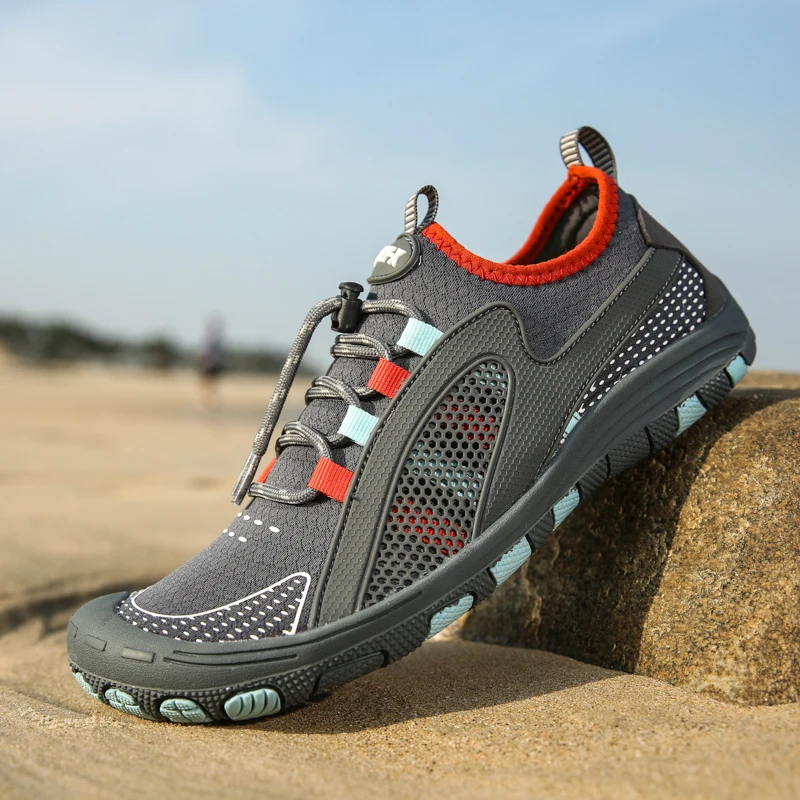 

Дышащие Нескользящие босоножки для мужчин и женщин, сандалии, эластичные быстросохнущие ботинки для пляжа, треккинга, воды, пляжа, Акваобув...