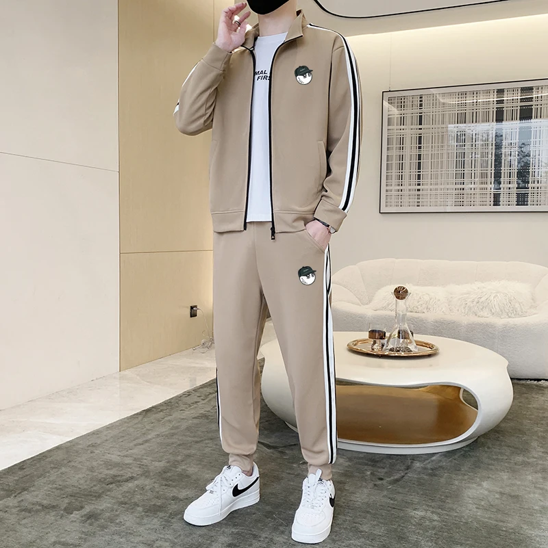 Golf 2023 Spring New Men's Korean Leisure Set Sportswear Set Two Piece Jacket+Pants Fashion Jogging Set