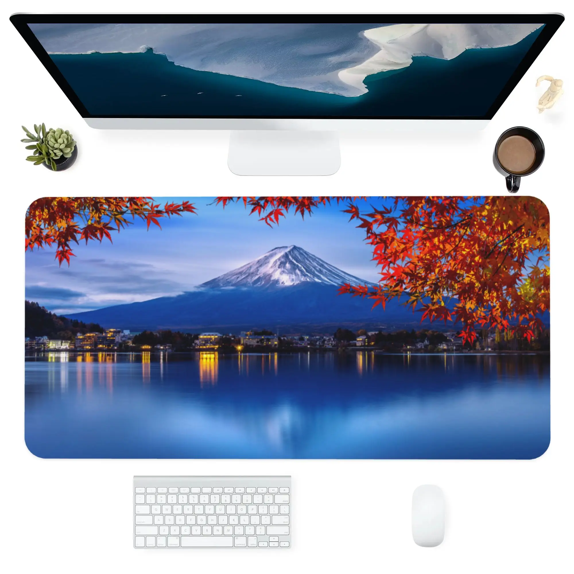 

Computer Office Supplies Keyboards Accessories Mouse Pad Anti-Slip Customized Desk Pads Mats Mount Fuji Snowy Mountains Scenery