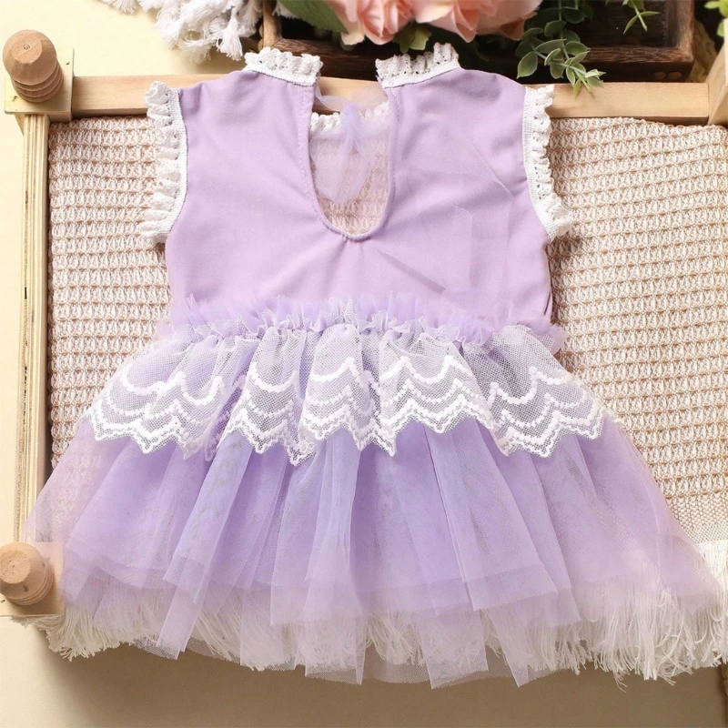Newborn Girls Photography Costume Baby Photoshoot Dress with Headband Elegant & Baby Skirt with Headwear Shower Gifts