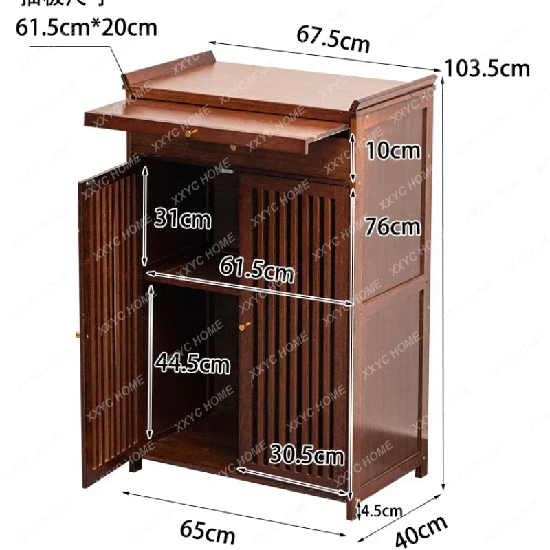 

Home Solid Wood Guanyin God of Wealth Worship Table Entrance Altar Buddha Cabinet against the Wall Rosewood Color