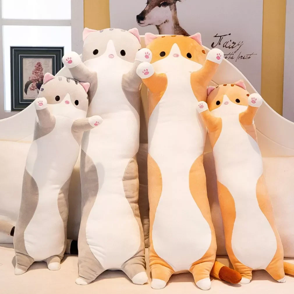 

50cm Cute Plush Cat Doll Soft Stuffed Children Plush Toys Office Nap Pillow Bed Sleep Pillow Home Decor Gift Doll for Kids