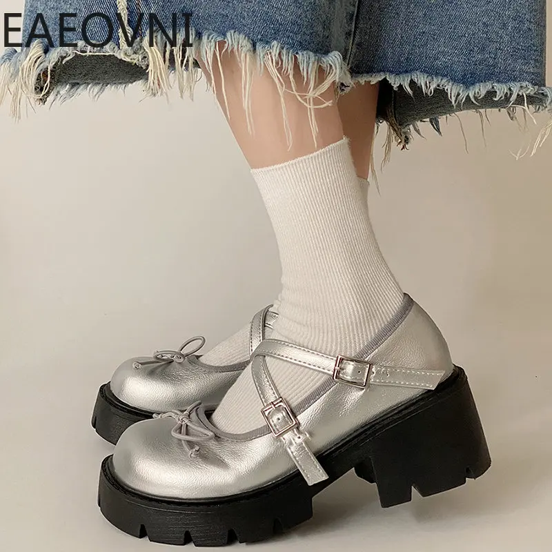 

Spring Autumn Women Mary Jane Shoes Fashion Shallow Buckle Ladies Pumps Elegant Outdoor Thick Heel Shoes