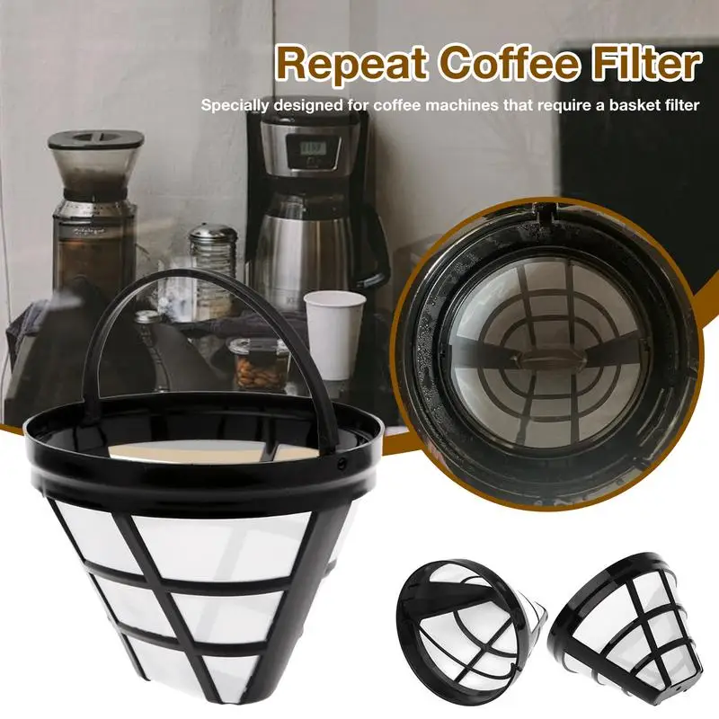 

Reusable Coffee Maker Basket Filter Fit Replacement Coffee Bar Brewer Filters Basket Drip Home Coffee Accessories