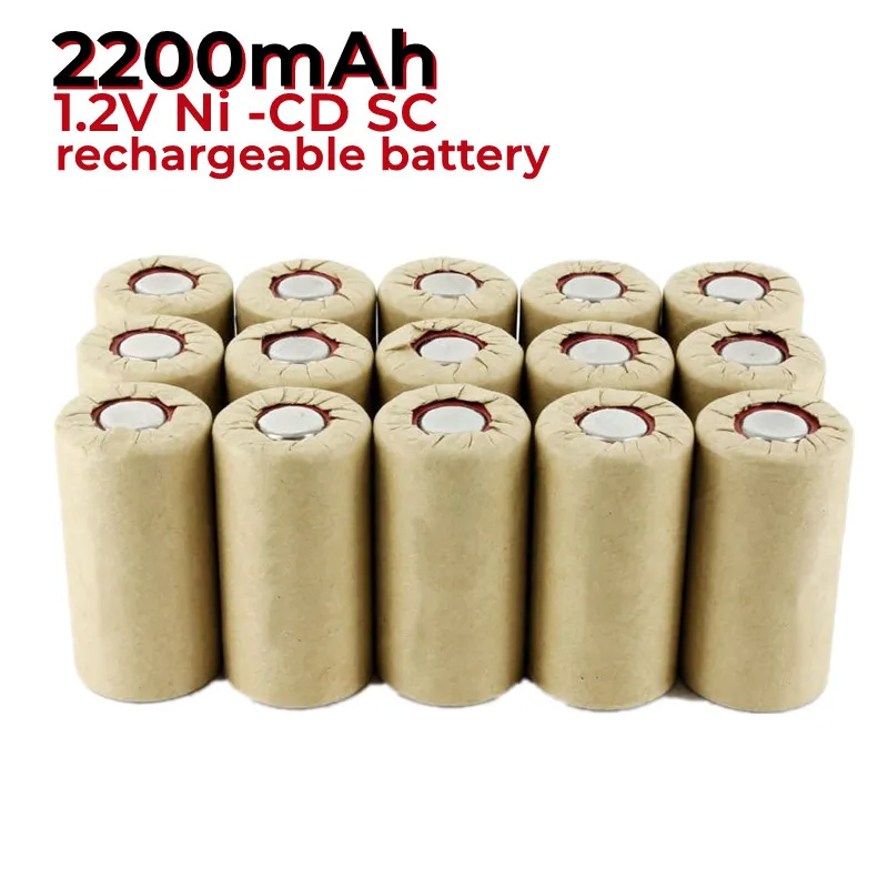 

New SC Batteries 2200mAh 1.2v SC NI-CD Rechargeable Battery for DIY Bosch Makita Screwdriver Electric Drill Power Tools SUB C