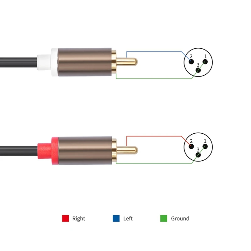 2RCA-2Xlr 3-жильный кабель XLR Микшерный усилитель мощности