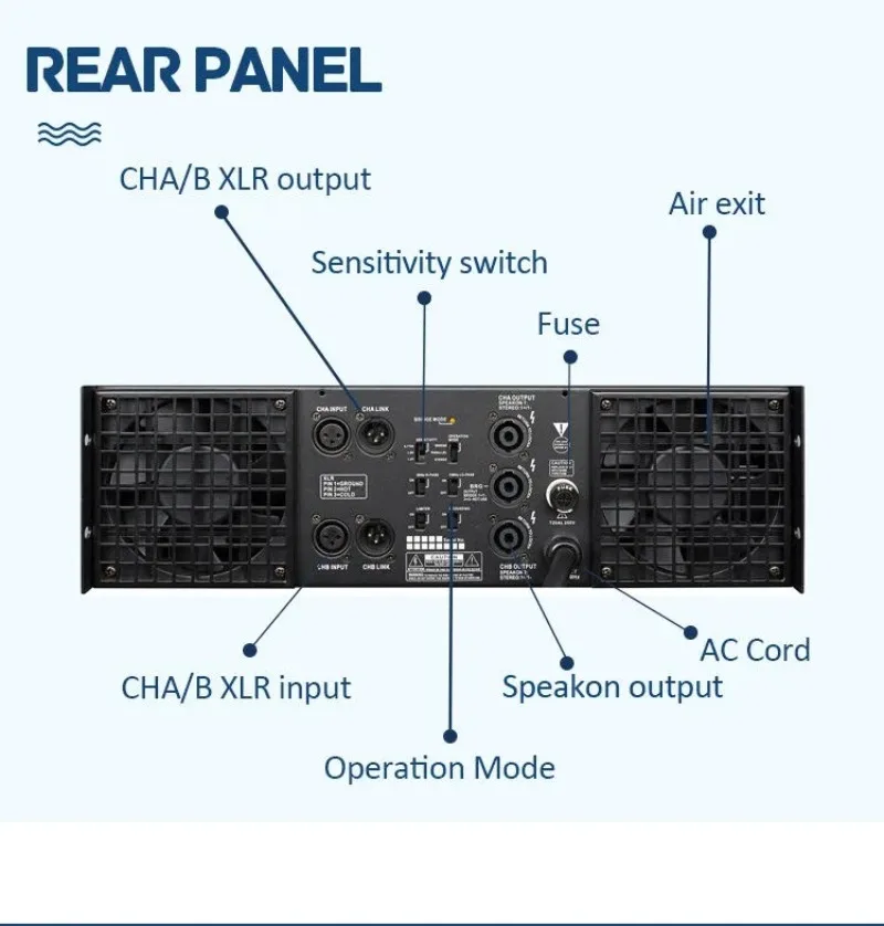 CA20 2-канальные усилители высокой мощности аудио уличный профессиональный