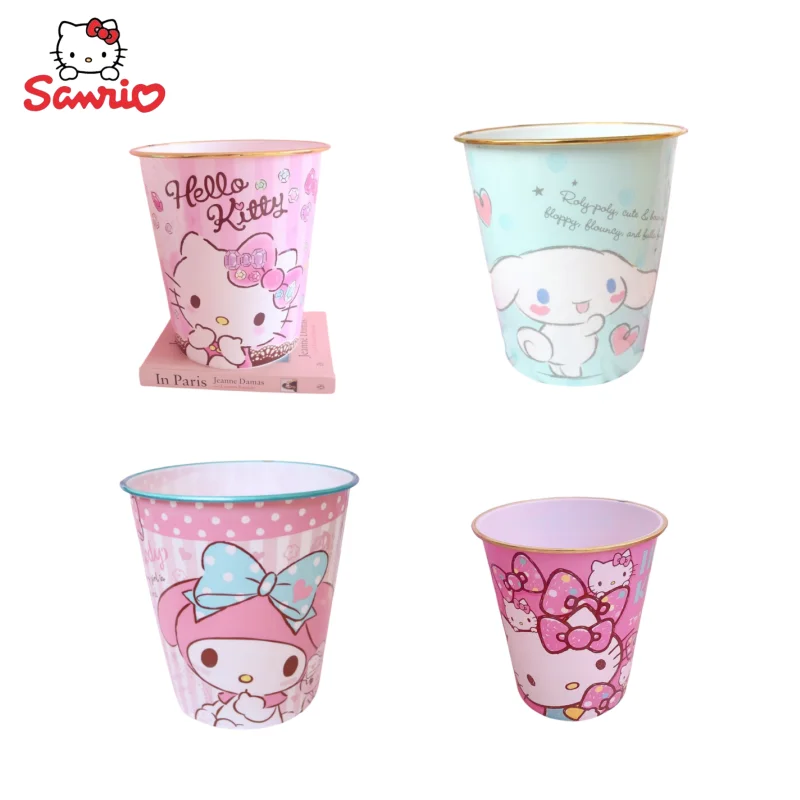 

Hello Kitty Cinnamoroll My Melody Аниме периферийные устройства, милый кавайный мультяшный корзина для отходов, креативный пластиковый корзина для мусора, оптовая продажа