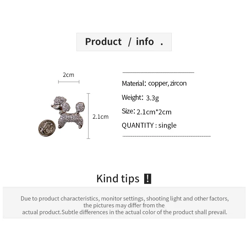 Креативный дизайн брошь в виде собаки добермана легкая роскошная с цирконом