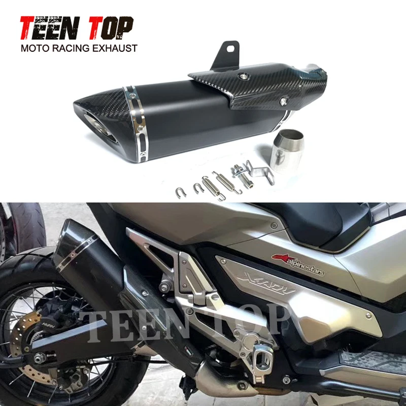 

X-adv Exhaust 51MM Exhaust With DB Killer Universal Motorcycle Exhaut Muffler XADV750 Racing Exhaust Carbon Fiber Muffler Tube
