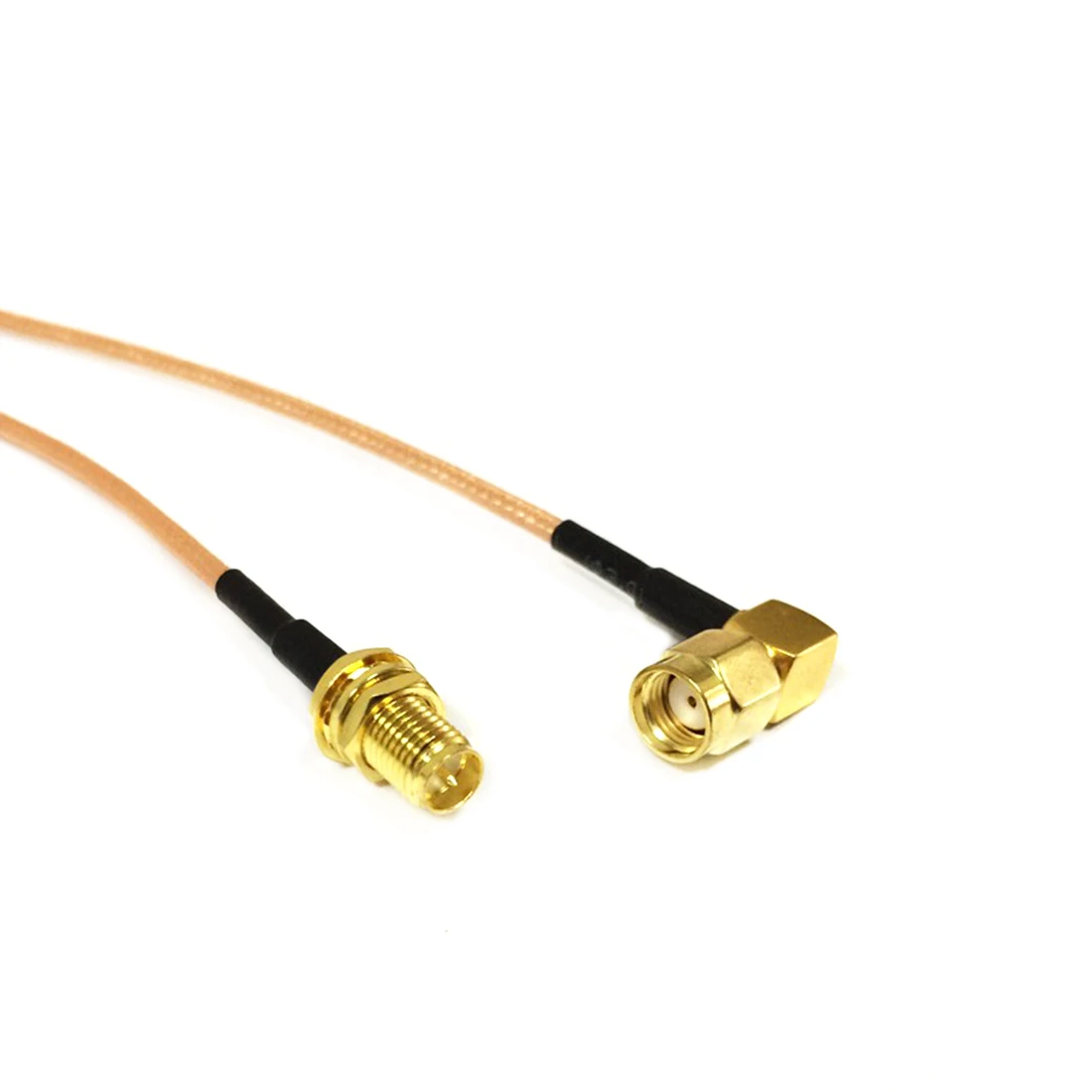 Wireless Router Cable RP SMA Female Jack to RP SMA Male Plug Right Angle RG316 Cable Pigtail 15cm 6inch Pigtail