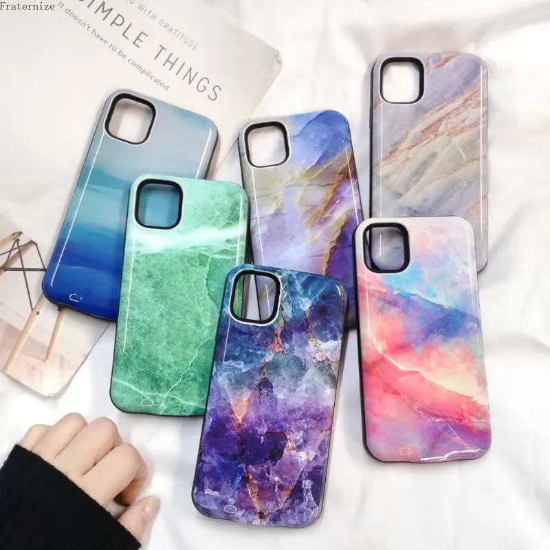 

Тонкий многоцветный мраморный камень внешний аккумулятор чехол для iPhone 11 Pro Max портативный защитный блок питания зарядный чехол