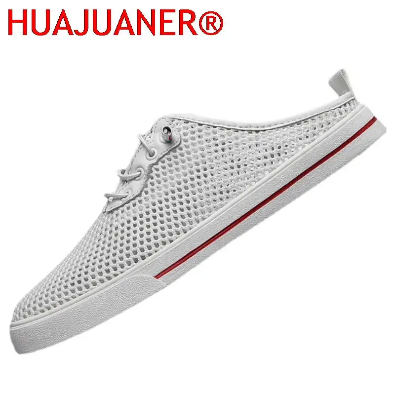 

Туфли мужские сетчатые на плоской подошве, роскошные дышащие лоферы, повседневная обувь, дизайнерские модные тапочки, большие размеры