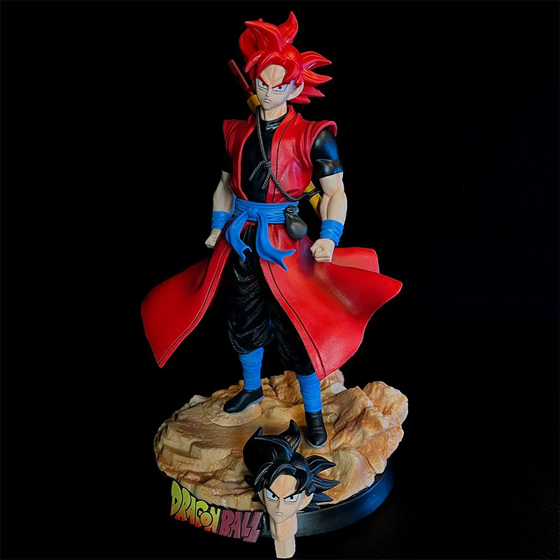 32cm Dragon Ball Goku Figure 2 Heads Anime Figures Action Figure Super Saiyan Figurine PVC Statue Mode Doll Toys Christmas Gift images - 6
