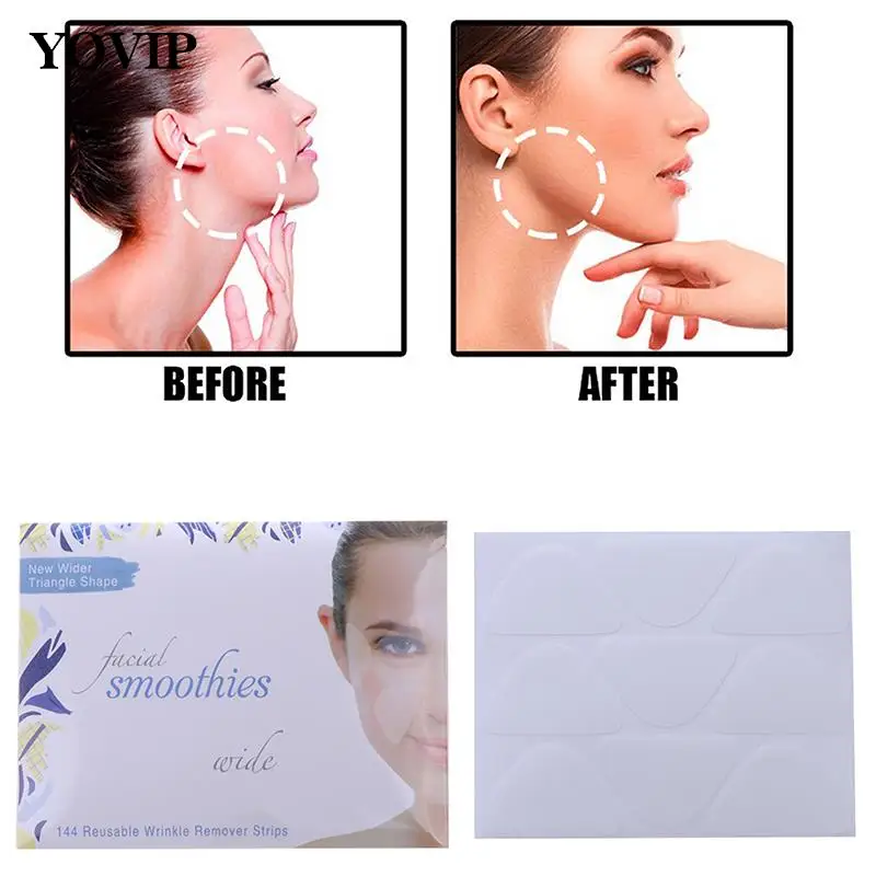

144pcs Invisible Face Neck Eye Lifter Sticker Facial Slimming Tape Wrinkle Removal Facial Triangle Wrinkle Remover Strips