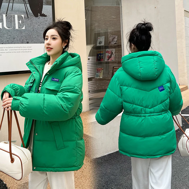 Women Winter Down Padded Jacket Women Hooded Parkas Coat 2022 Winter New Thick Warm Cotton Coat Jacket Female Outwear