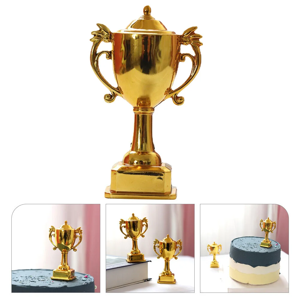 

8 Pcs Mini Accessories Top Hat Miniature Awards Trophies Trophy Ornament Soccer Ornaments Plastic Model Decorations Child