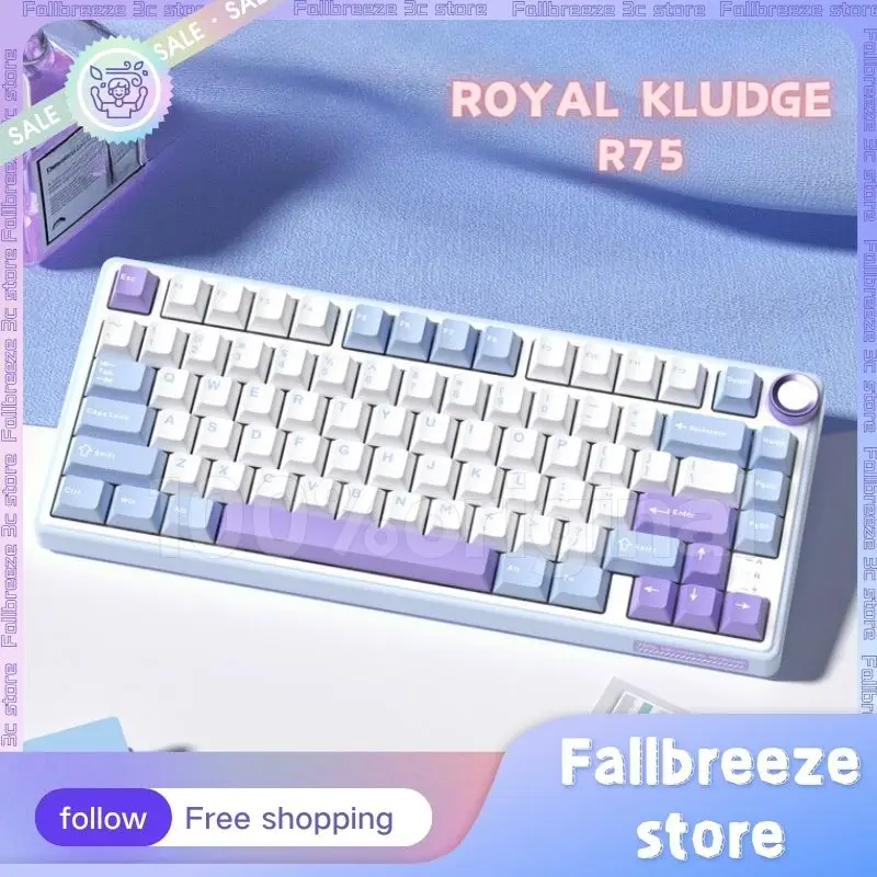 Беспроводная механическая клавиатура RK R75 3 режима Bluetooth PBT Hot Swap