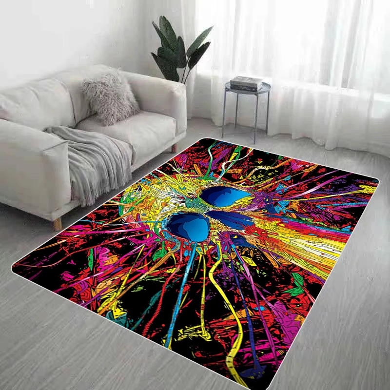 

Living Room Mats Skull Horror Custom Doormat Entrance Door Mat for Hallway Kitchen Carpet Bathroom Rug Carpets Home Bath Rugs
