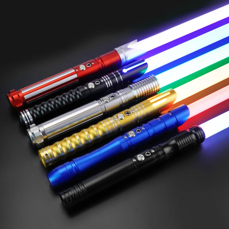 

Rgb Lightsaber Metal Hilt Heavy Duel Laser Sword With Sound And Color Changing Saber With 6 Set Sound Fonts Glow Toys Kids Gifts