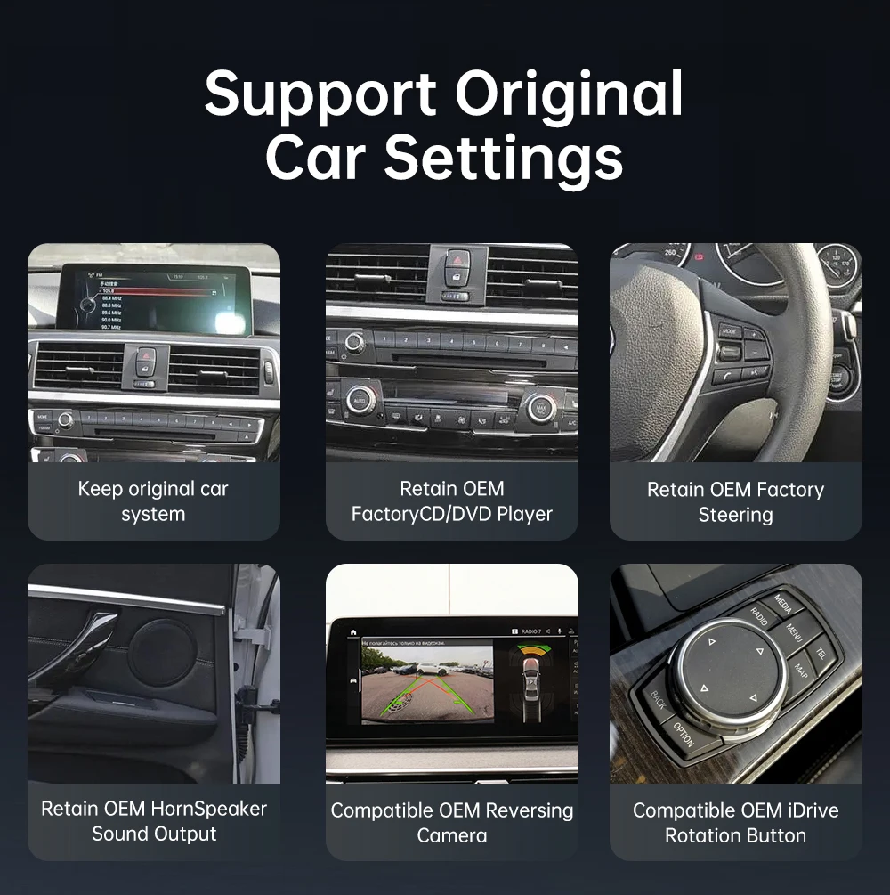 Фото GPS Android 16 Автомобильный мультимедийный видеоплеер для BMW 3 серии E90 E91 E92 2006-2011 с QLED-экраном, Bluetooth и 4G №4
