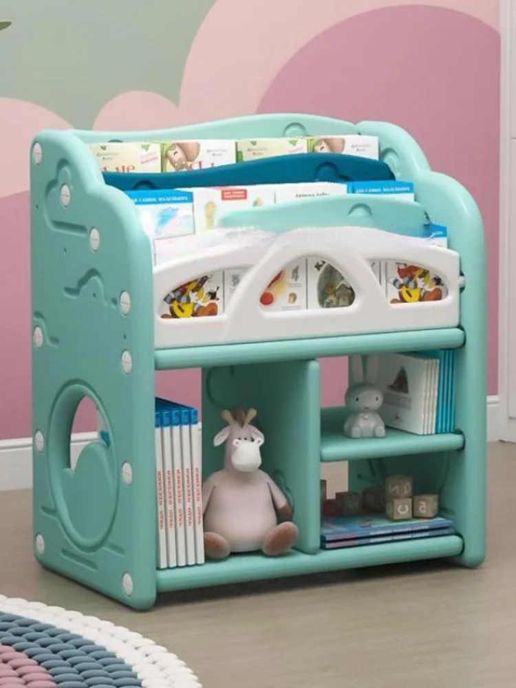 

Children's Bookshelf Floor Shelf Baby Picture Book Rack Kindergarten Pupils Storage Rack Multifunctional Simple Bookcase