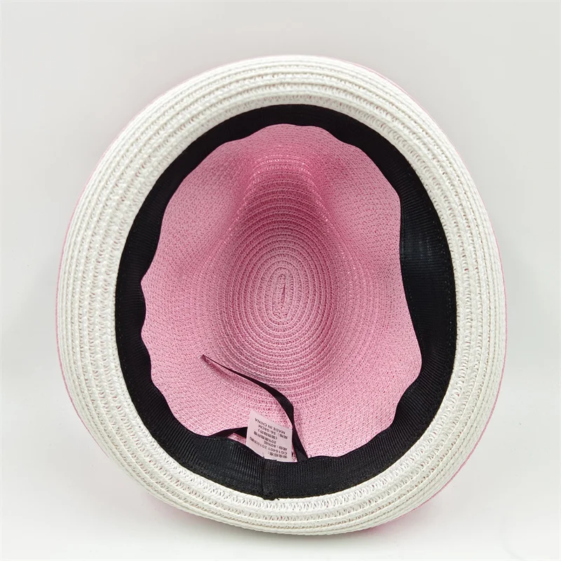 Шляпа соломенная для мужчин и женщин шляпа с бабочкой лентой плойкой подарок