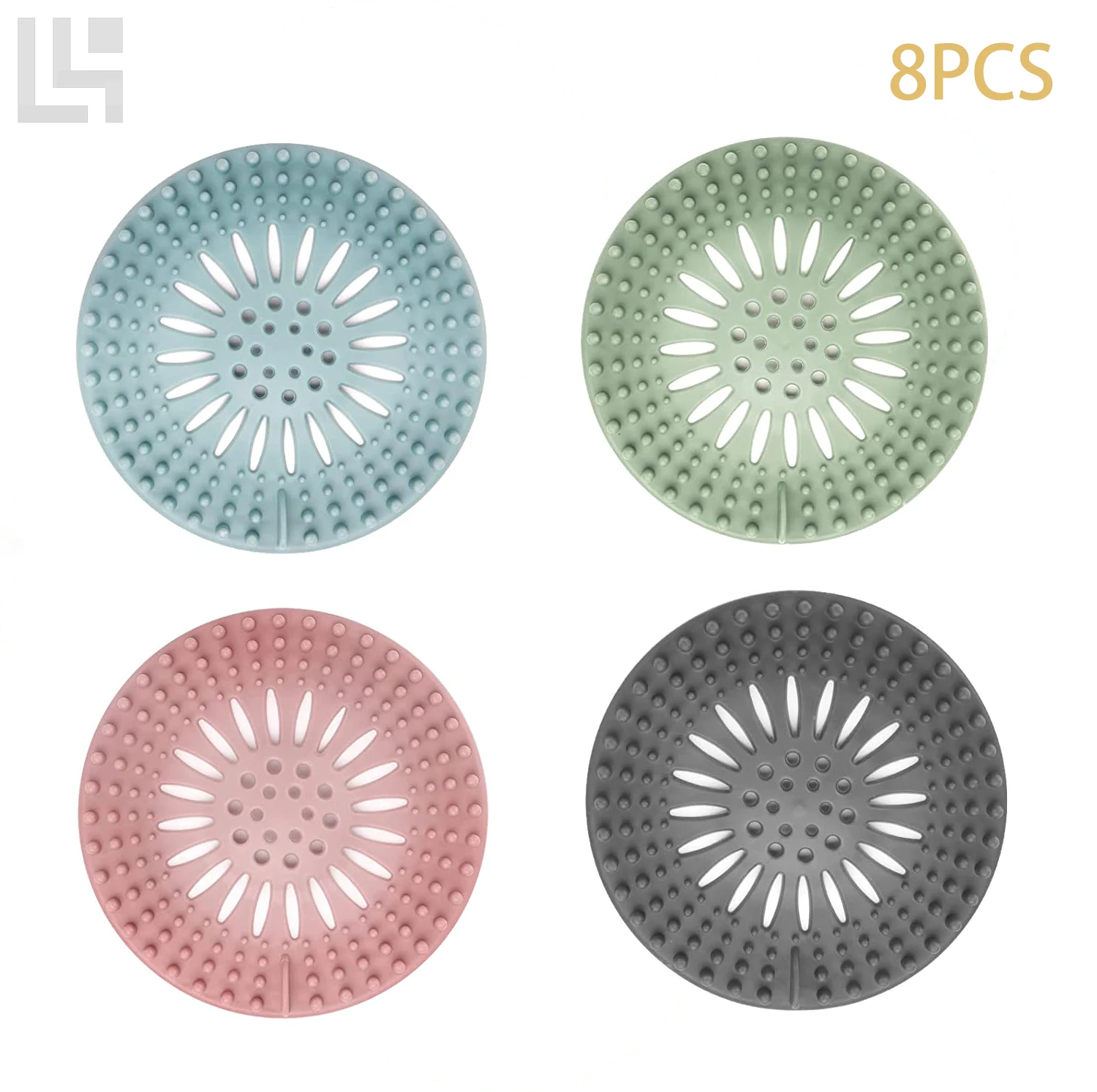 

LZ Hair Catcher Durable Silicone Hair Stopper Shower Drain Covers Easy to Install Clean Suit for Bathroom Bathtub and Kitchen