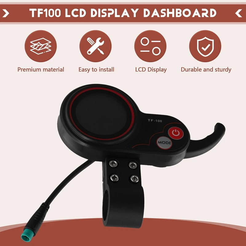 TF100 LCD Display Dashboard 5PIN+36V/48V 350W Controller Kit For Electric Scooter Bicycle