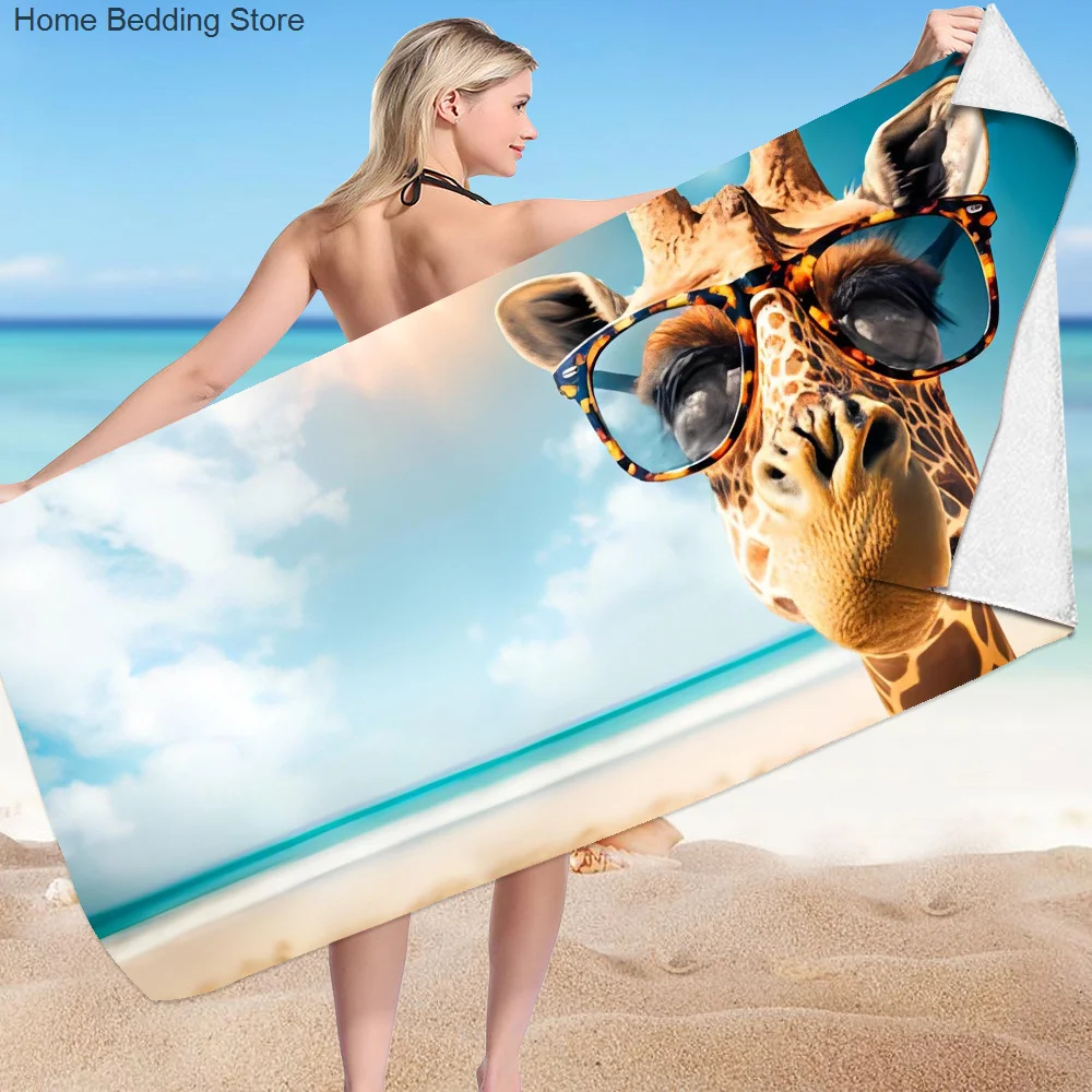 Giraffe Bath Towel For Boys Kids Girls Adult Quick Dry Sand 