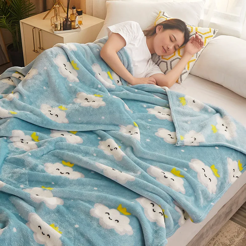 Одеяло из полиэстера coral fleece reactive print