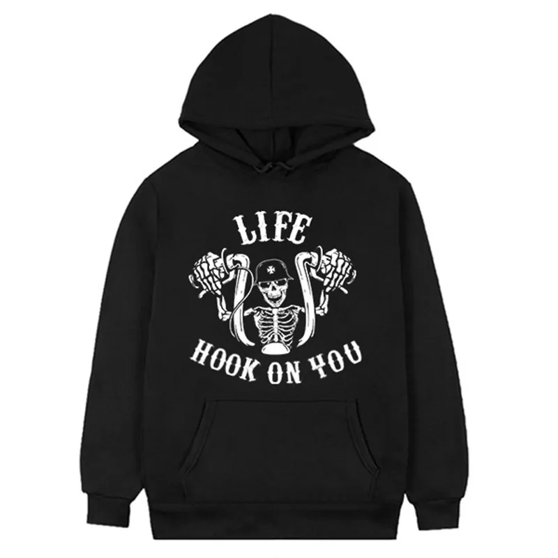 

2022 Spring Autumn Men's Hoodie 3D Printing Dark Skull Pattern Round Neck Men's Clothing Harajuku Tokyo Avengers Streetwear
