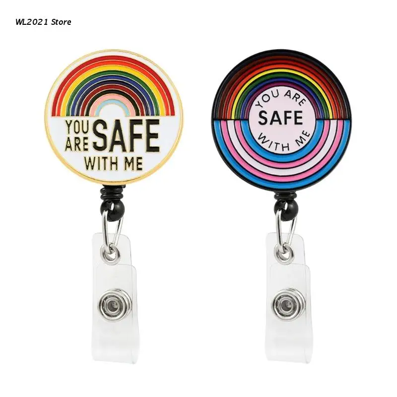 

You are Safe with ME Nurse Badge Reel Retractable Badge Reel Cute Badge Holders