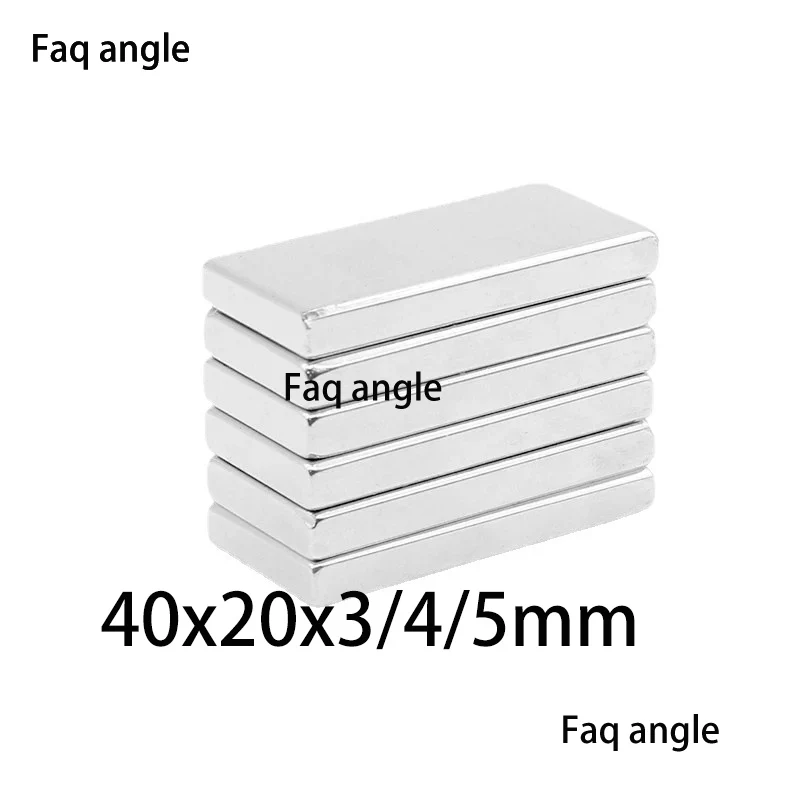 

Imanes 40x20x3/4/5mm Block Rare Earth NeodymiumIron Permanent Magnetic Block Magnet N35 Super Strong Rectangular Square Magnets