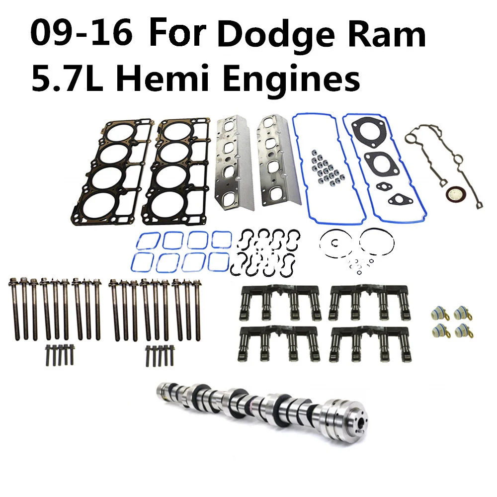 

For 09-16 Chrysler Dodge Ram 5.7L Hemi 53022372AA 53032221AA 53021720AB HB22 Timing Kit MDS Lifters Camshaft Gaskets Set