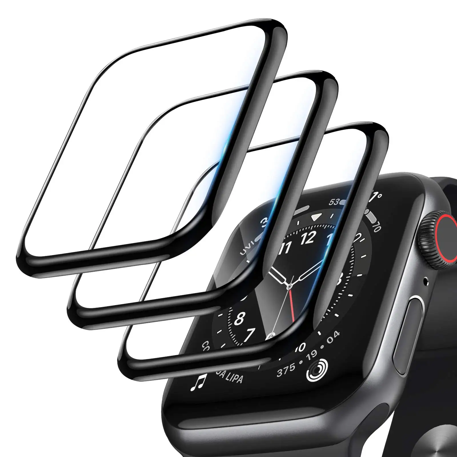 

Закаленное стекло для Apple Watch band 41 мм 45 мм 42 мм 38 мм, водонепроницаемая 3D пленка для защиты экрана iwatch Series 7 6 5 4 3 Se 40 мм 44 мм