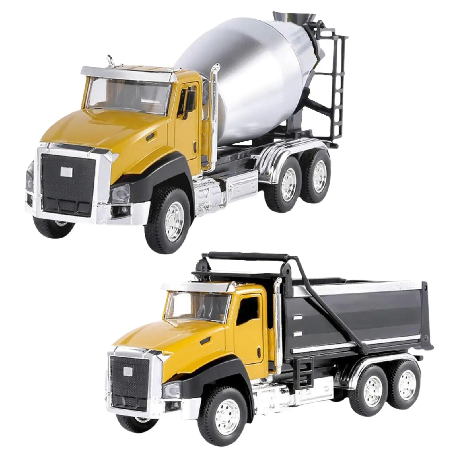

Cement Dump Truck Pull Back Mini Auto Dumping Simulated Rotatable Small 1/50
