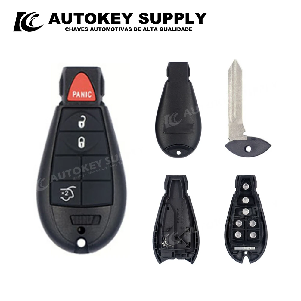 

Чехол для смарт-карты с 4 кнопками (с логотипом) Autokeysupply AKCRS174