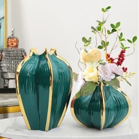 creative vase chinese style ceramic green cabinet bookshelf tabletop ornaments gift living room office home decoration