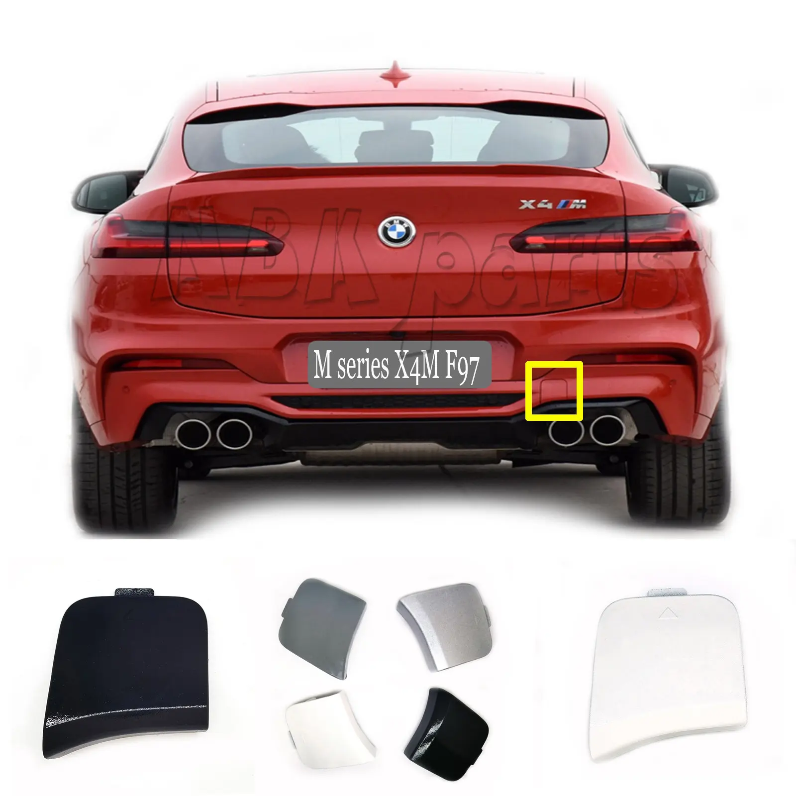 

Fit 2019-2022 BMW M series F98 X4M X4 M Rear Bumper TOW Eye COVER 51128065282