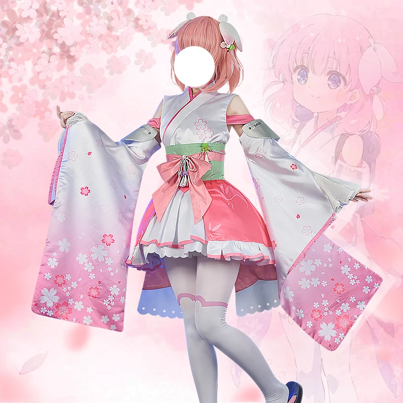 

Anime Game Prima Doll Haizakura Daily Dress Printing Kimono Party Pink Uniform Cosplay Costume Women Halloween FreeShipping 2022