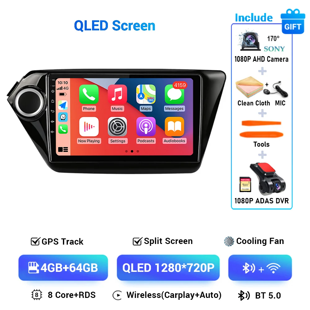 

Android 14 для Kia RIO 3 2010 2011 2012 2013 2014-2016 DSP Auto CarPlay Автомагнитола GPS-навигация Мультимедийный плеер 360 Камера 9 дюймов