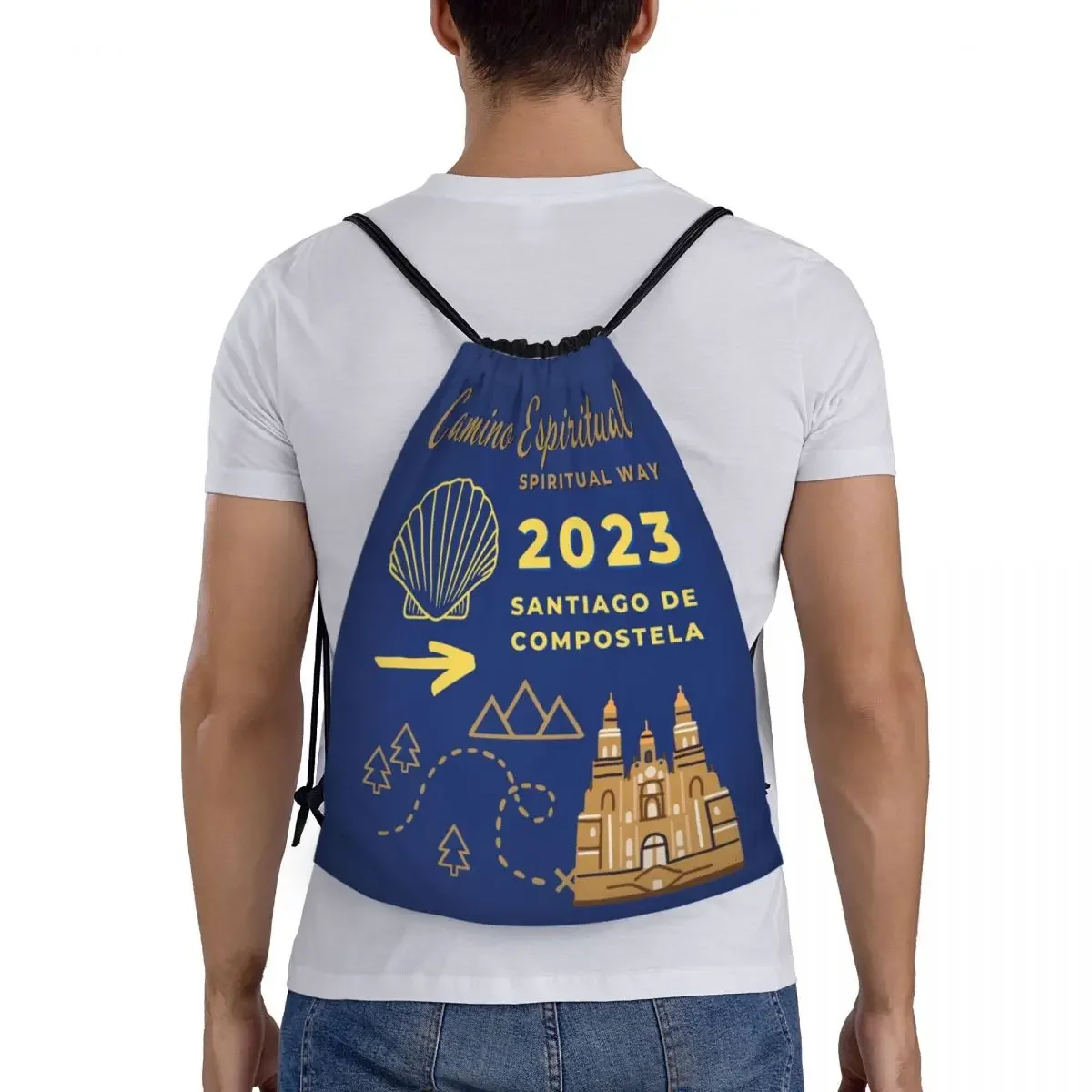 Персонализированная сумка на шнурке для шоппинга рюкзак йоги спортивного зала