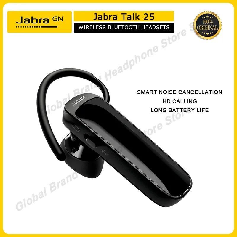 

Original Jabra Talk 25 Wireless Bluetooth Headphones Hands Free Headset HD Voice Headset Business headphone Stereo Car Earphone