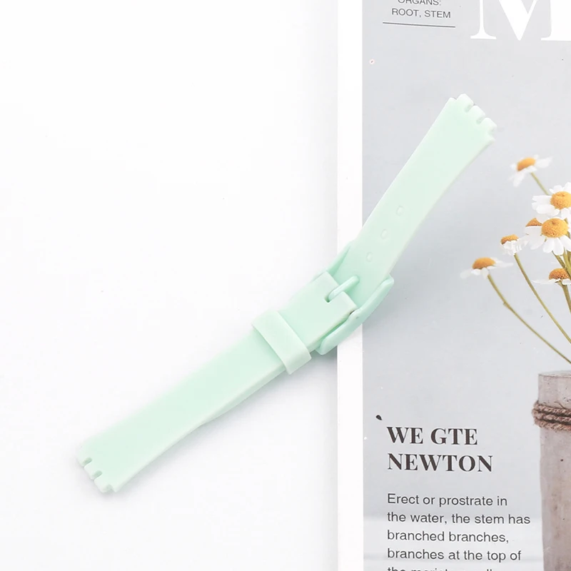 12mm Silicone Watch band For swatch LP131 LW143 LB153 LP150 Children's sports rubber watch strap wristband bracelet buckle