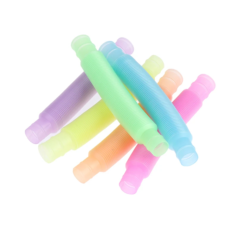 

5Pcs Sensory Luminous Pop Tube Fidget Toy Bellows Stress ADHD Autism Anxiety Kids Supply anti estresse toys for children