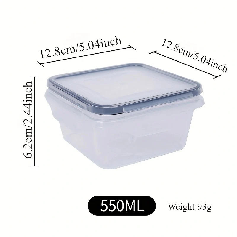 

1 Шт., Прозрачный Ящик Для Хранения Свежести, Прямоугольный Контейнер Для Еды, Пластиковый Ланч-бокс