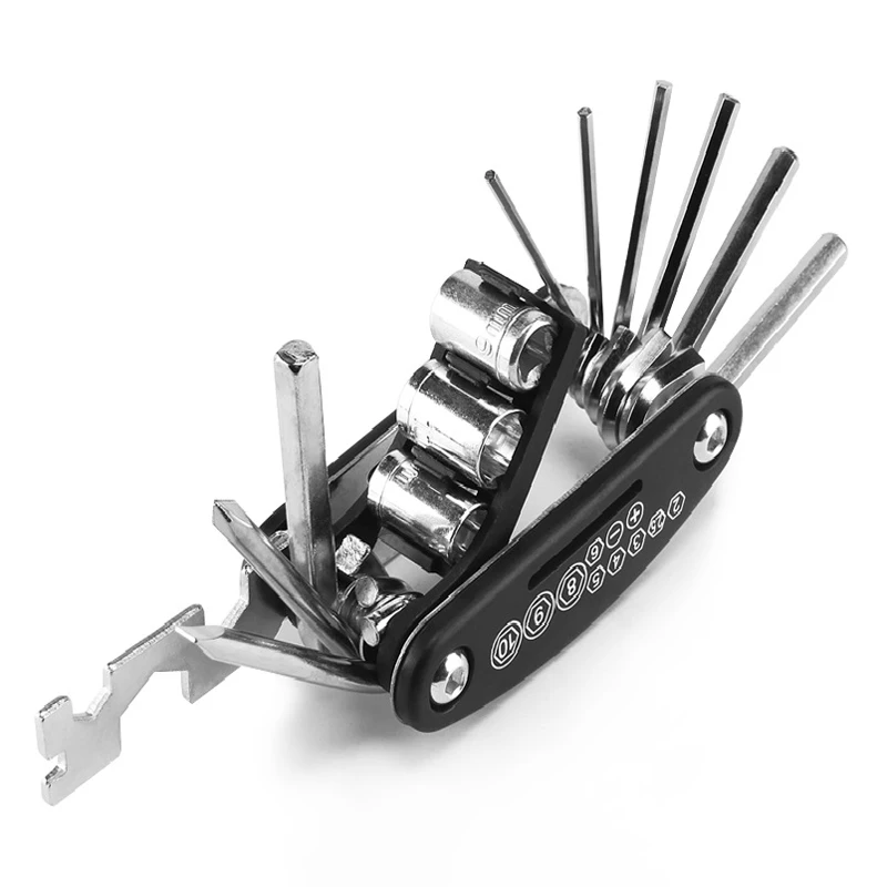 

HILIXUN Bicycle repair tool repair kit tire repair tool multi-functional folding repair tool wrench set