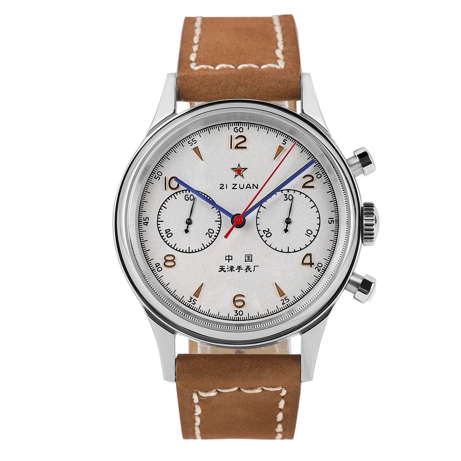 

21 Zuan 1963 Seagull Chronograph Watch Men Pilot Enthusiastic China Aviation Air Force 40mm Dial Skeleton Relogio Curren